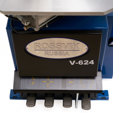 Станок шиномонтажный ROSSVIK V-624, 2-speed, автомат, до 24", 380В Цвет синий RAL5005